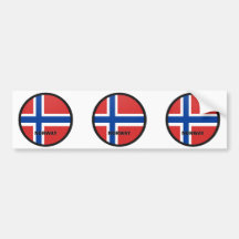 Norway Roundel quality Flag Bumper Stickers