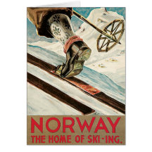 Norway ~ The Home of Skiing Greeting Card