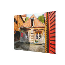Norway, Traditional village buildings Gallery Wrapped Canvas