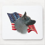 Norwegian Elkhound Flag Mouse Mat