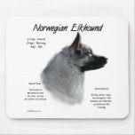 Norwegian Elkhound History Design Mouse Mat