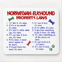 NORWEGIAN ELKHOUND Property Laws 2 Mousepad