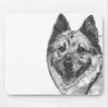 Norwegian Elkhound Sketch Mouse Pads