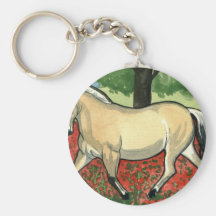 Norwegian Fjord HORSE ART Key Chain