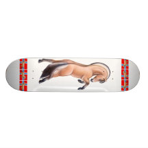 Norwegian Fjord Horse Rearing Skateboard