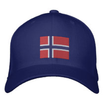 Norwegian Flag Embroidered Hats