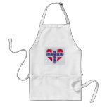 Norwegian Flag Heart Cross Stitch Nordic Norway Hj Apron