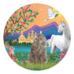 Norwegian Forest Cat - Fantasy Land stickers