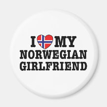 Norwegian Girlfriend Refrigerator Magnets