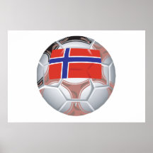 Norwegian Soccer Ball Poster