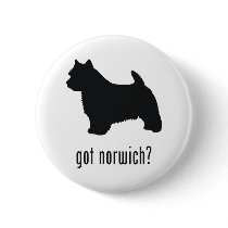 Norwich Terrier Pinback Button