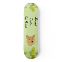 Norwich Terrier ~ Green Leaves Designs Custom Skate Board