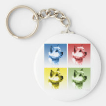 Norwich Terrier Pop Art Key Chains