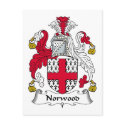Norwood Family Crest postcards