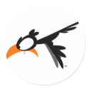 Nose-diving lil' birdie :) sticker