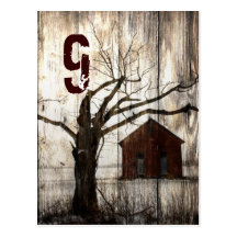 nostalgia barnwood western country table numbers postcards