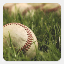 Nostalgic Baseballs Square Sticker
