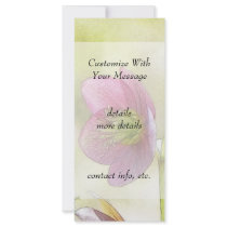 Nostalgic Hellebore Flower Art Rack Card Template