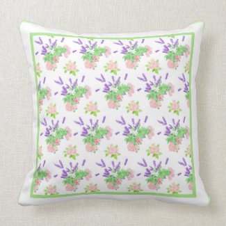 Nostalgic Scents of Summer Pattern Throw Pillow