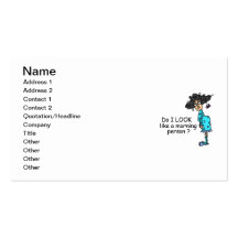 Not A Morning Person Business Cards