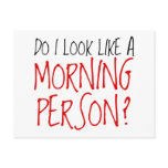 Not A Morning Person postcards