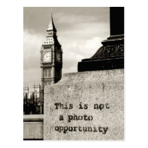 not a photo opportunity post card