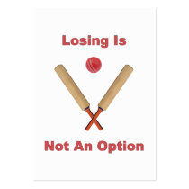 Not An Option Cricket Business Card Template