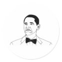 Not Bad Barack Obama Rage Face Meme stickers