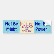 Not By Might Bumpersticker Bumper Sticker