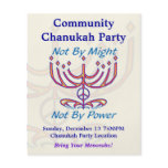 Not By Might Chanukah Party Flyers