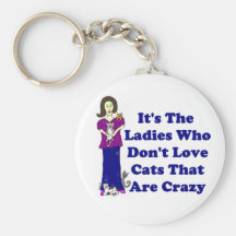(Not Crazy) Cat Lady Keychain