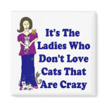 (Not Crazy) Cat Lady Square magnets
