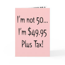 Not Fifty 50th Birthday Party Invitations Cards