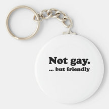 Not gay, but friendly .png key chain