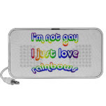 Not Gay Love Rainbows Doodle Portable Speakers