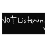 Not Listening photo cards