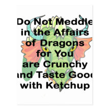 Not meddle black dragon head post card