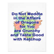 Not Meddle blue Purple dragon Personalized Announcement