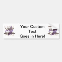 Not Meddle brown Purple dragon Bumper Stickers