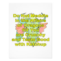 Not meddle yellow dragon head personalized invites