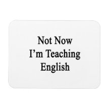 Not Now I'm Teaching English Rectangular Magnet