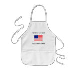 NOT ONLY AM I CUTE, I'M A AMERICAN TOO. baby bib aprons