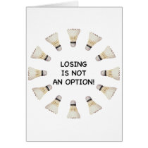 Not Option Badminton cards