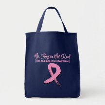 Not Real...Fake Breast Cancer Tote Bag