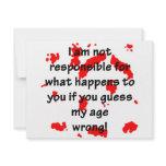 Not Responsible invitations