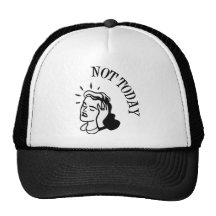Not Today - Retro Lady With Headache Mesh Hat