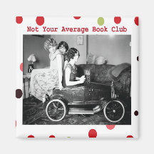 Not your average book club refrigerator magnet