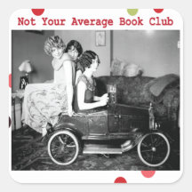 Not your average book club sticker