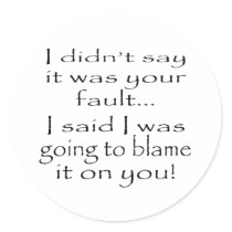 Not Your Fault Round Sticker
