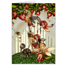 Note Card - Painting Under The Strawberry Bush